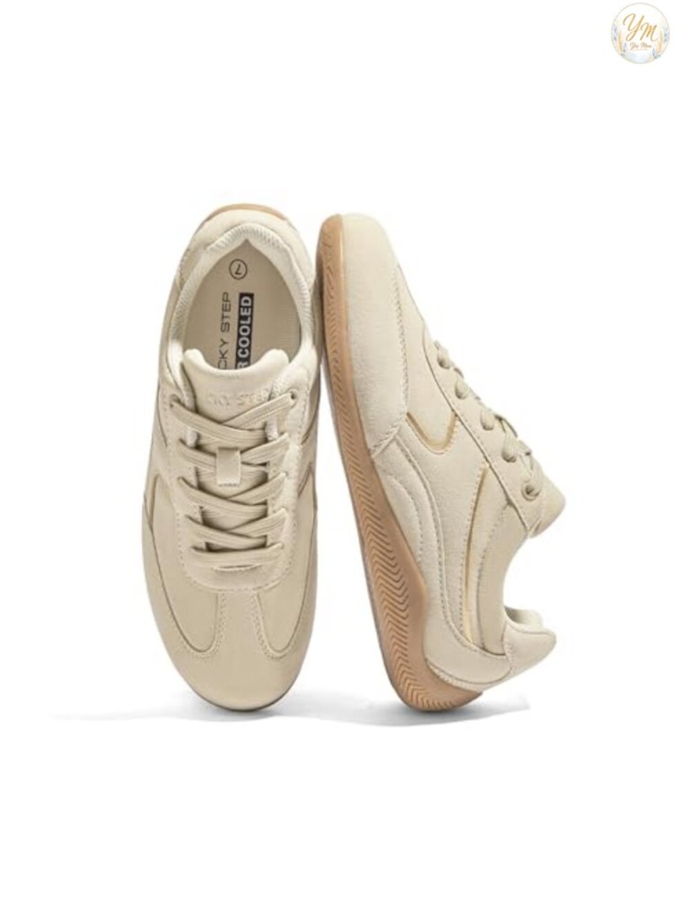 Retro Women's Fashion Tennis Thin Sole Sneakers Faux Leather Suede